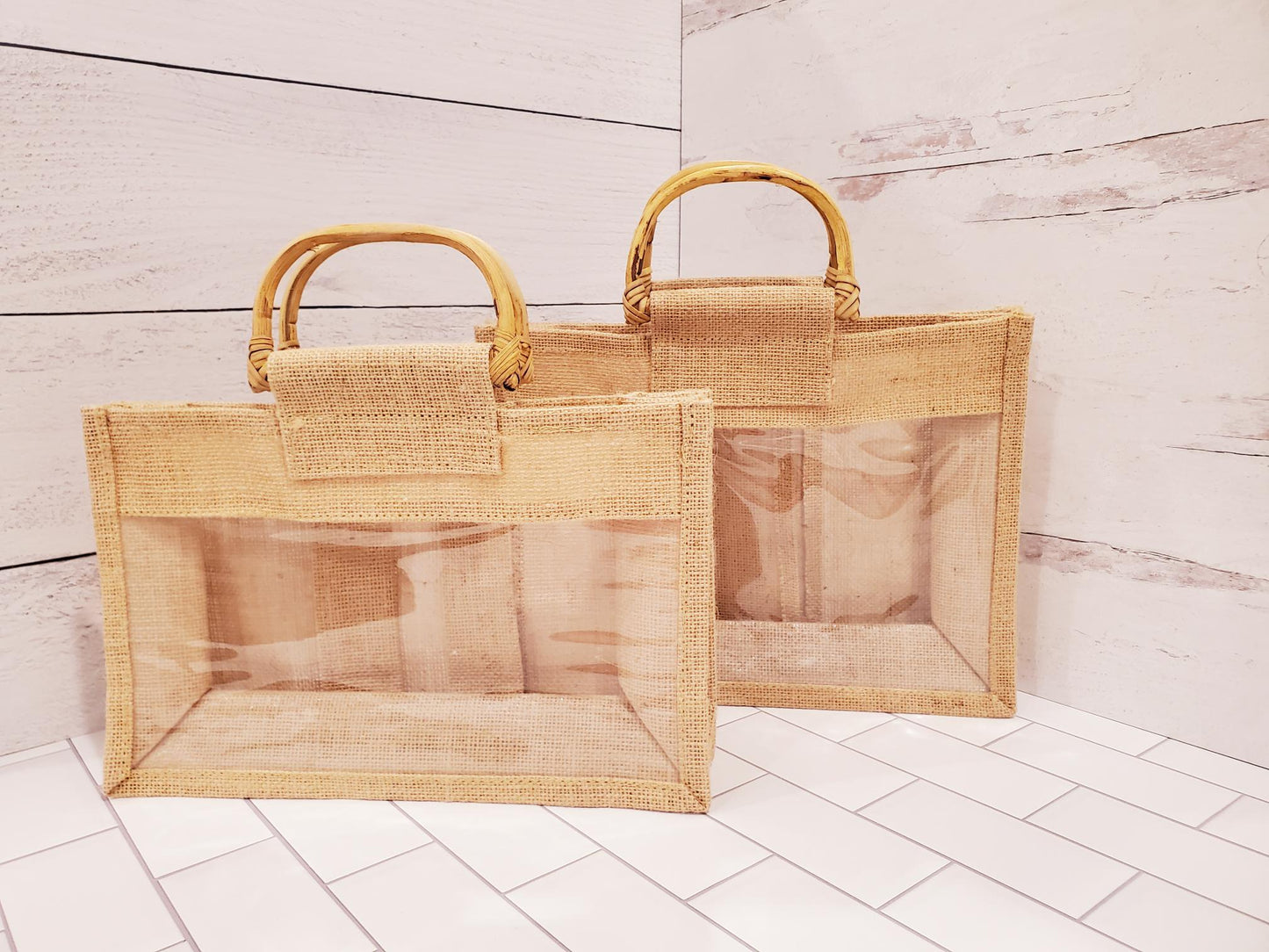 Gourmet Gift Jute Bag with clear window