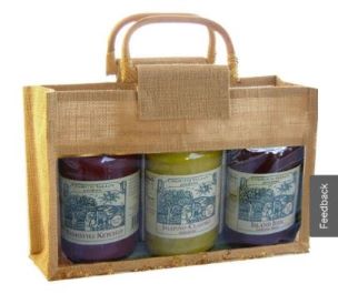 Gourmet Gift Jute Bag with clear window
