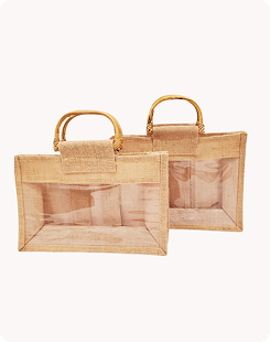 Gourmet Gift Jute Bag with clear window