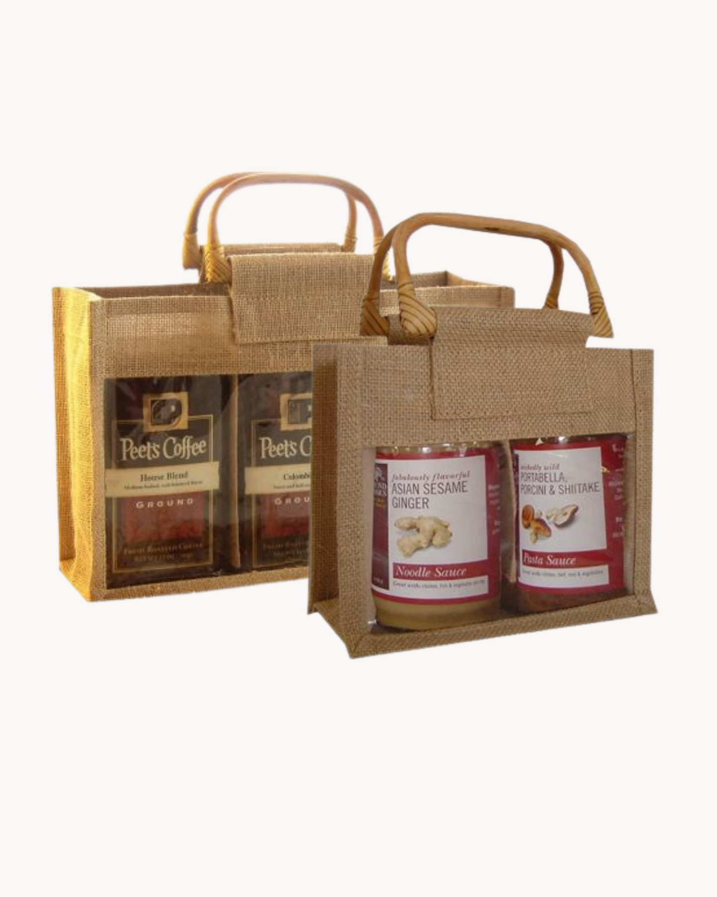 Gourmet Gift Jute Bag with clear window
